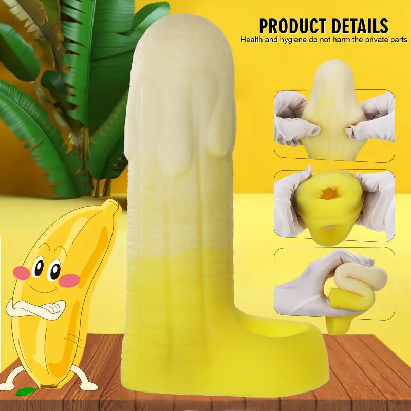 Big Banana Soft Silicone Penis Sleeve