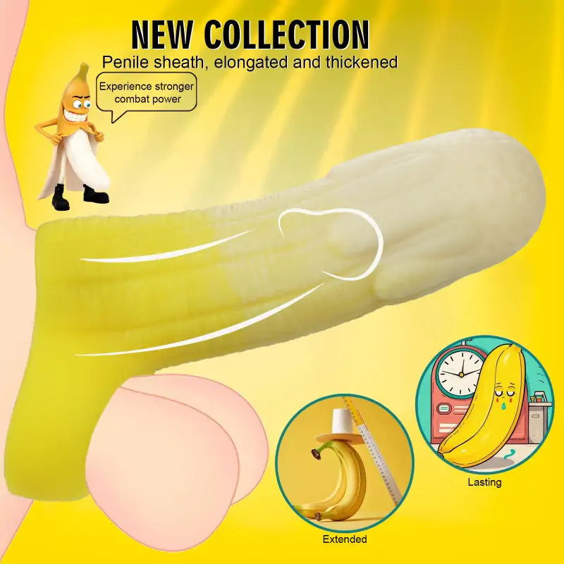 Big Banana Soft Silicone Penis Sleeve