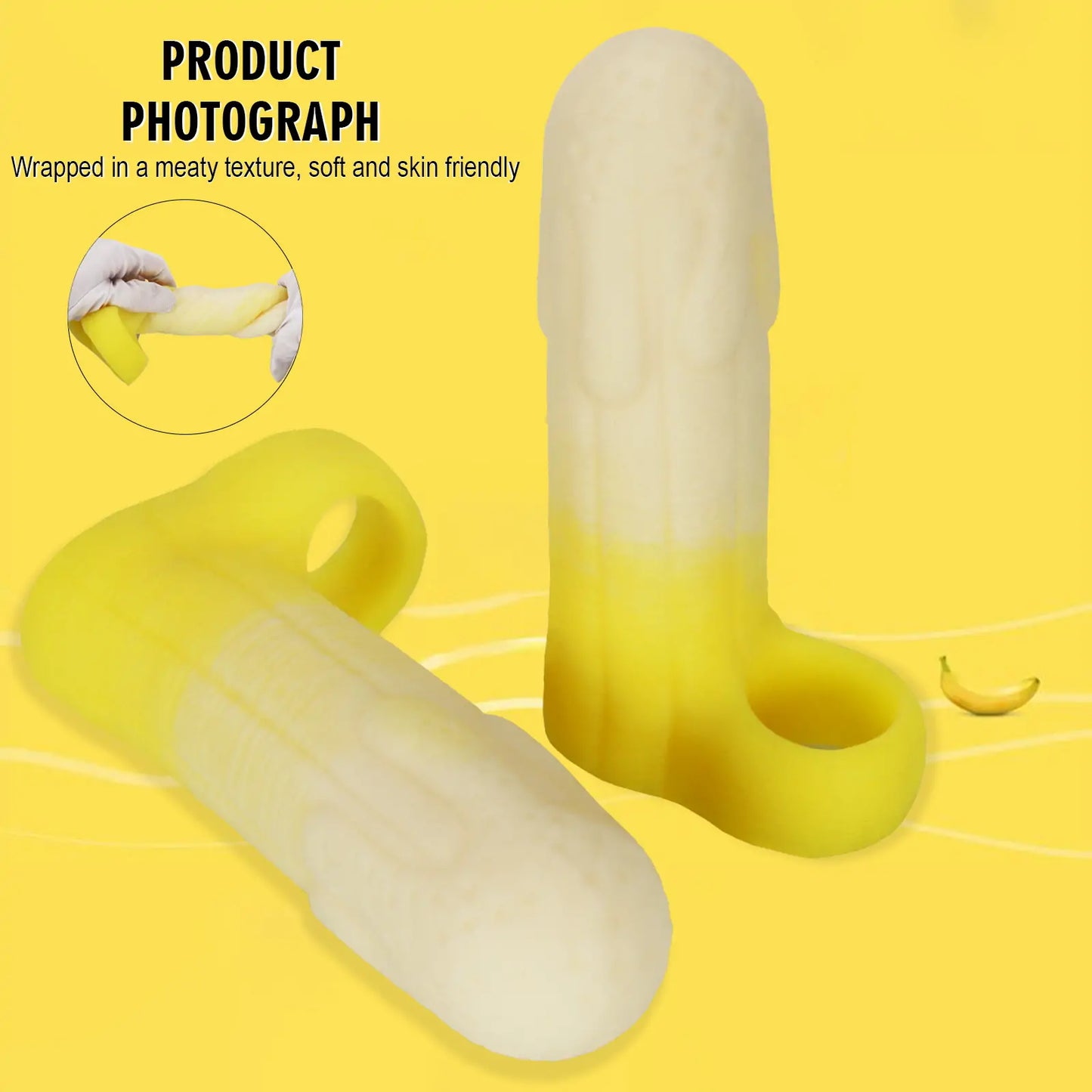 Big Banana Soft Silicone Penis Sleeve
