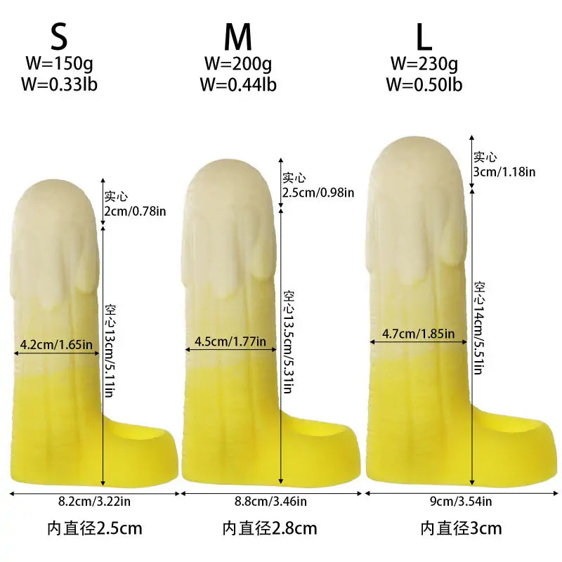 Big Banana Soft Silicone Penis Sleeve