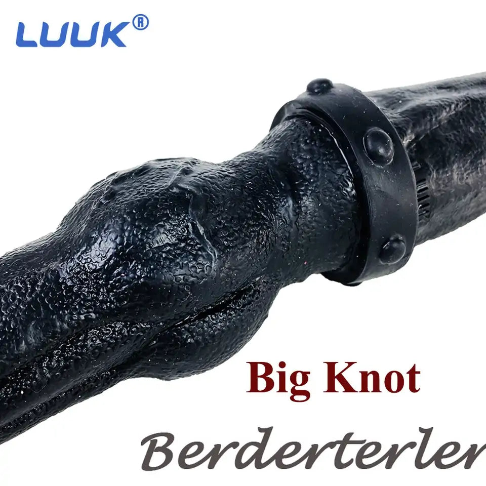 Black Double-Head Knot Fantasy Dildo