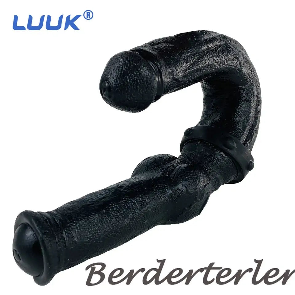 Black Double-Head Knot Fantasy Dildo