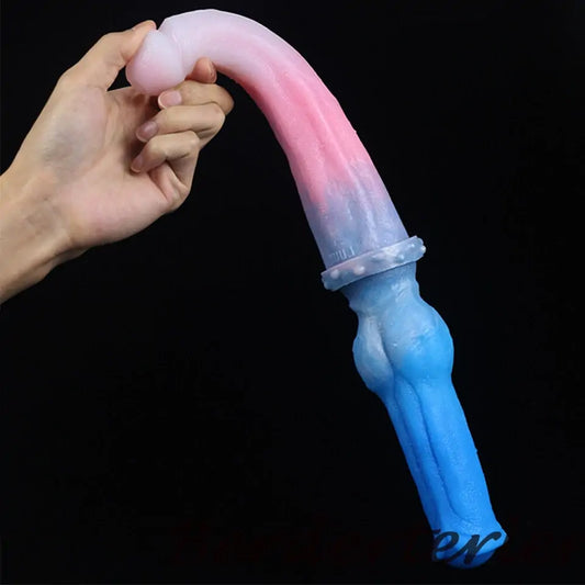 Black Double-Head Knot Fantasy Dildo