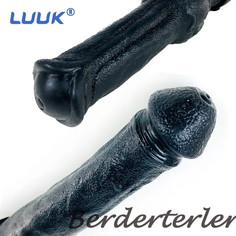 Black Double-Head Knot Fantasy Dildo