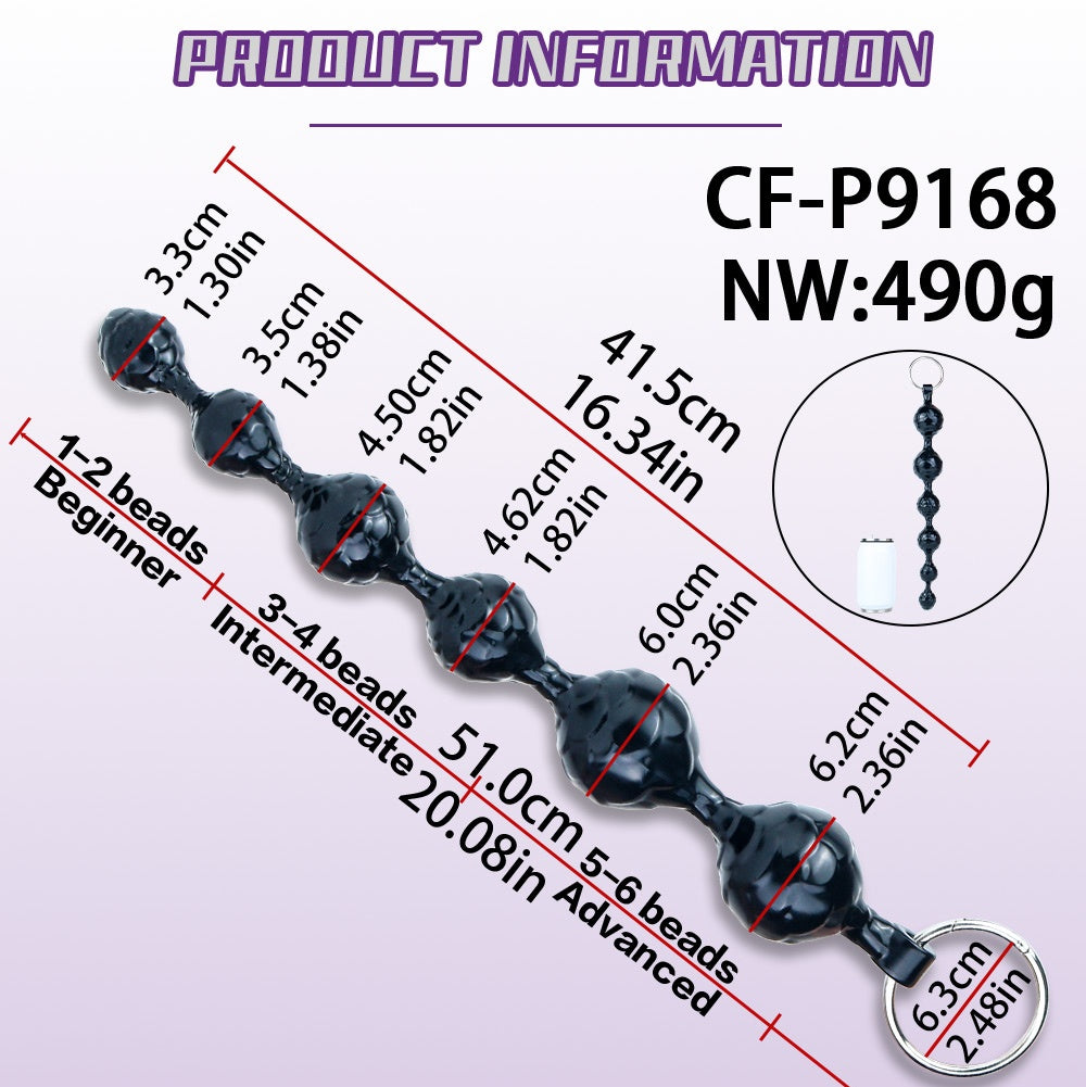 Blackviolet Dragonscale Beaded Butt Plug