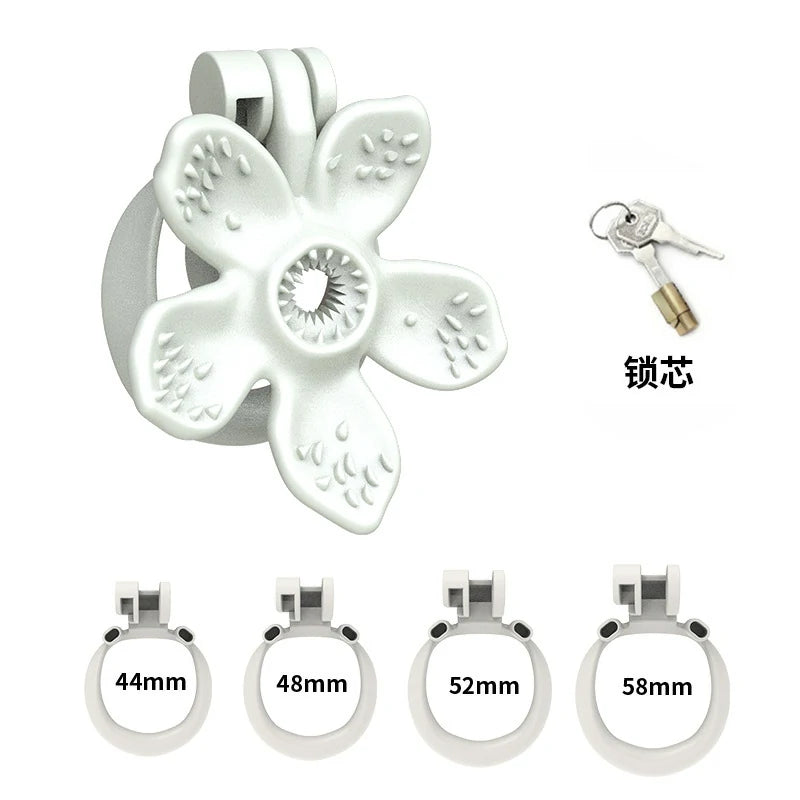 Blossom Chastity Cage – Flower Design with Adjustable Rings