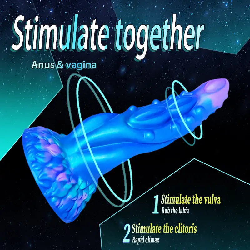 Blue Fantasy Frog Dildo 8.6 Inches