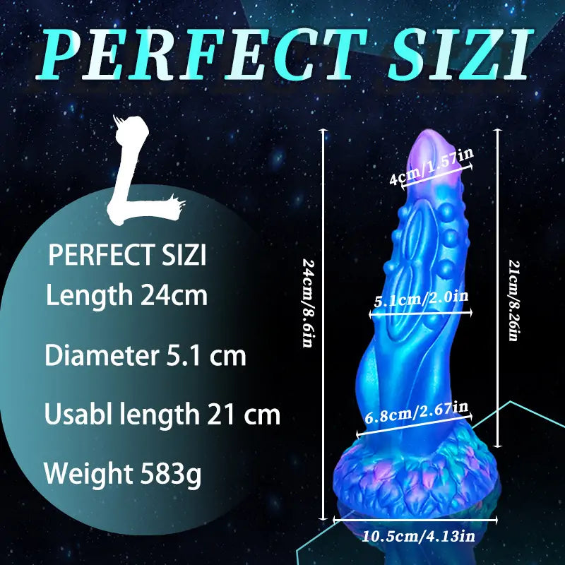 Blue Fantasy Frog Dildo 8.6 Inches