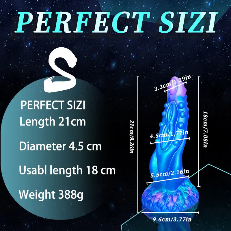 Blue Fantasy Frog Dildo 8.6 Inches