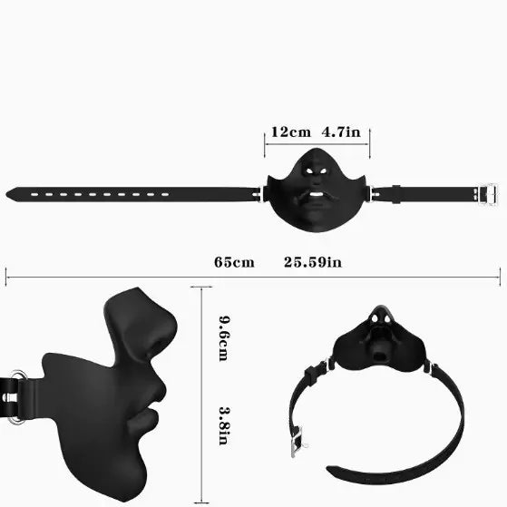 Breathable Adjustable BDSM Bondage Gag Mask