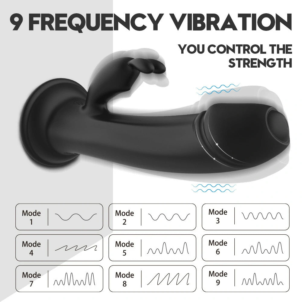 Anesidora Suction Cup Dildo With Rabbit Ear