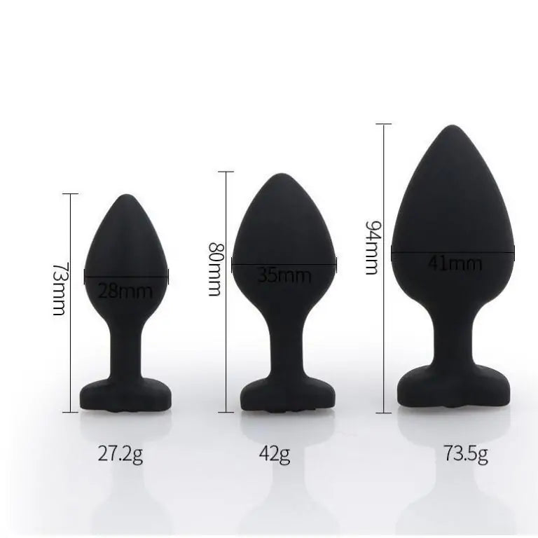 Candy Heart Butt Plug 3 Size