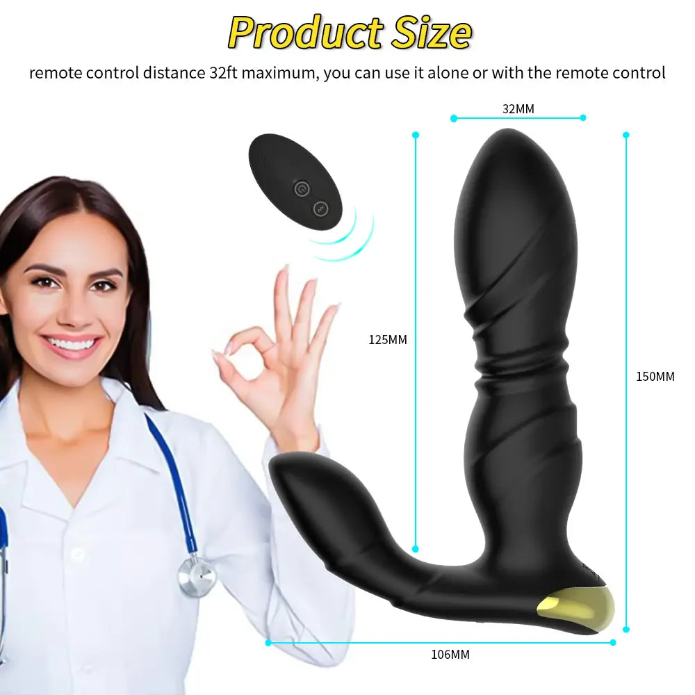 Champ Rechargeable Remote Control Thrusting Prostate Massager