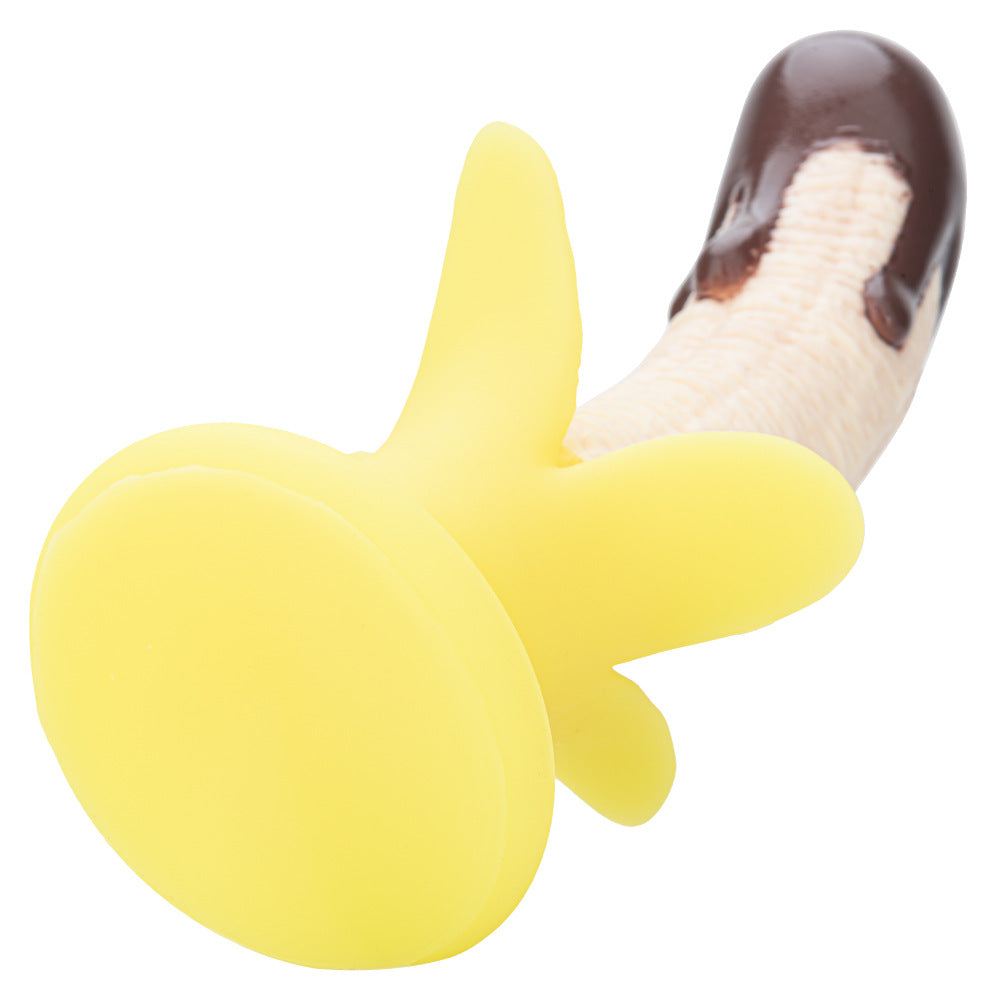 Chocolate-Dipped Banana Silicone Dildo and Anal Toy