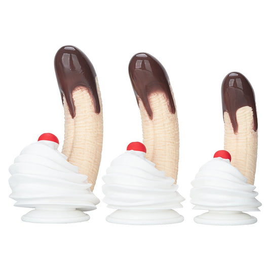 Chocolate Banana Split Suction Cup Dildo 3 Size