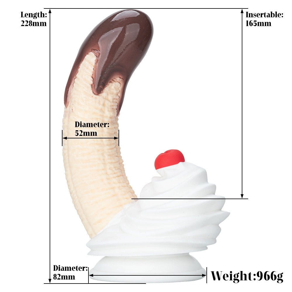 Chocolate Banana Split Suction Cup Dildo 3 Size