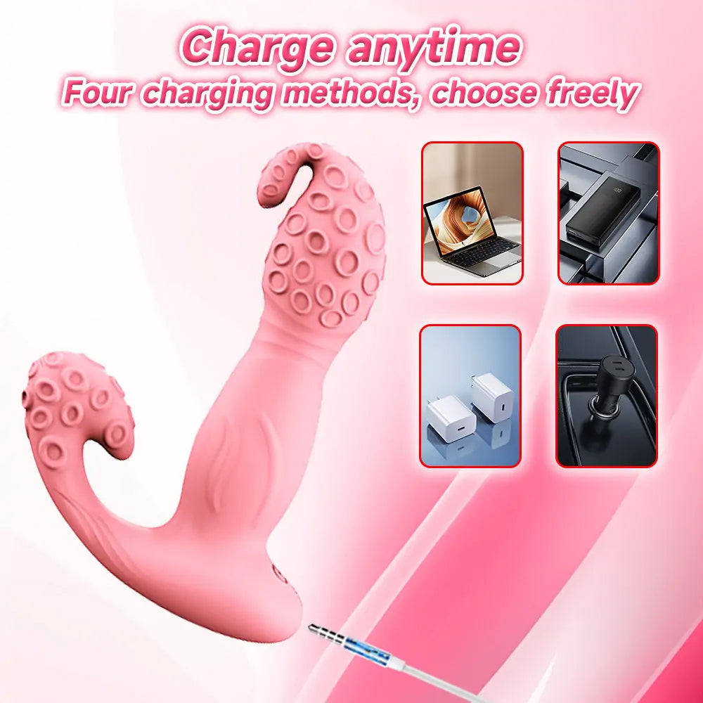Christmas Hat Octopus Thrusting G-Spot Vibrator