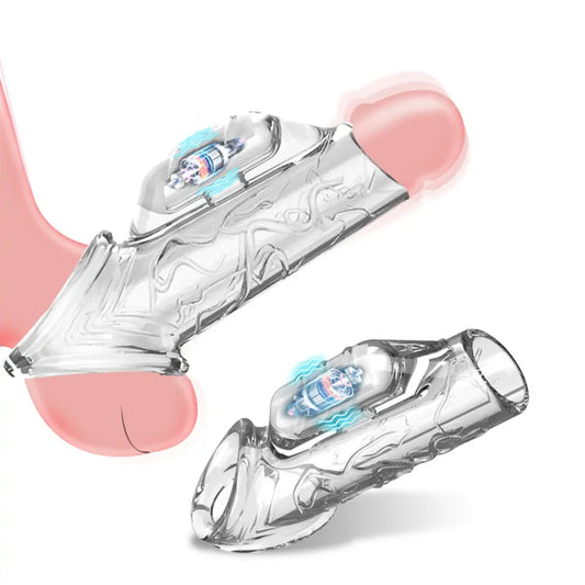 Clear Cock Ring Enhancer Sleeve