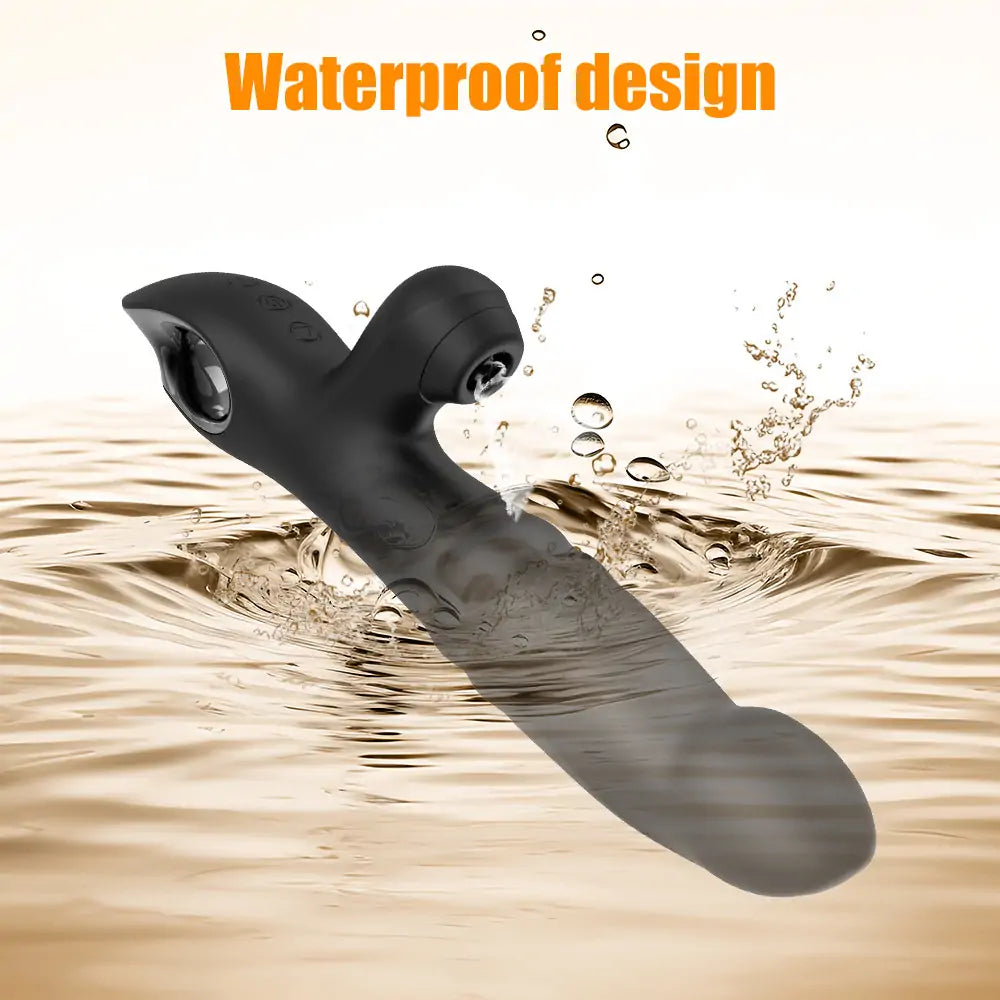 Climax Thrills Vibrating Dildo Sucking Massager