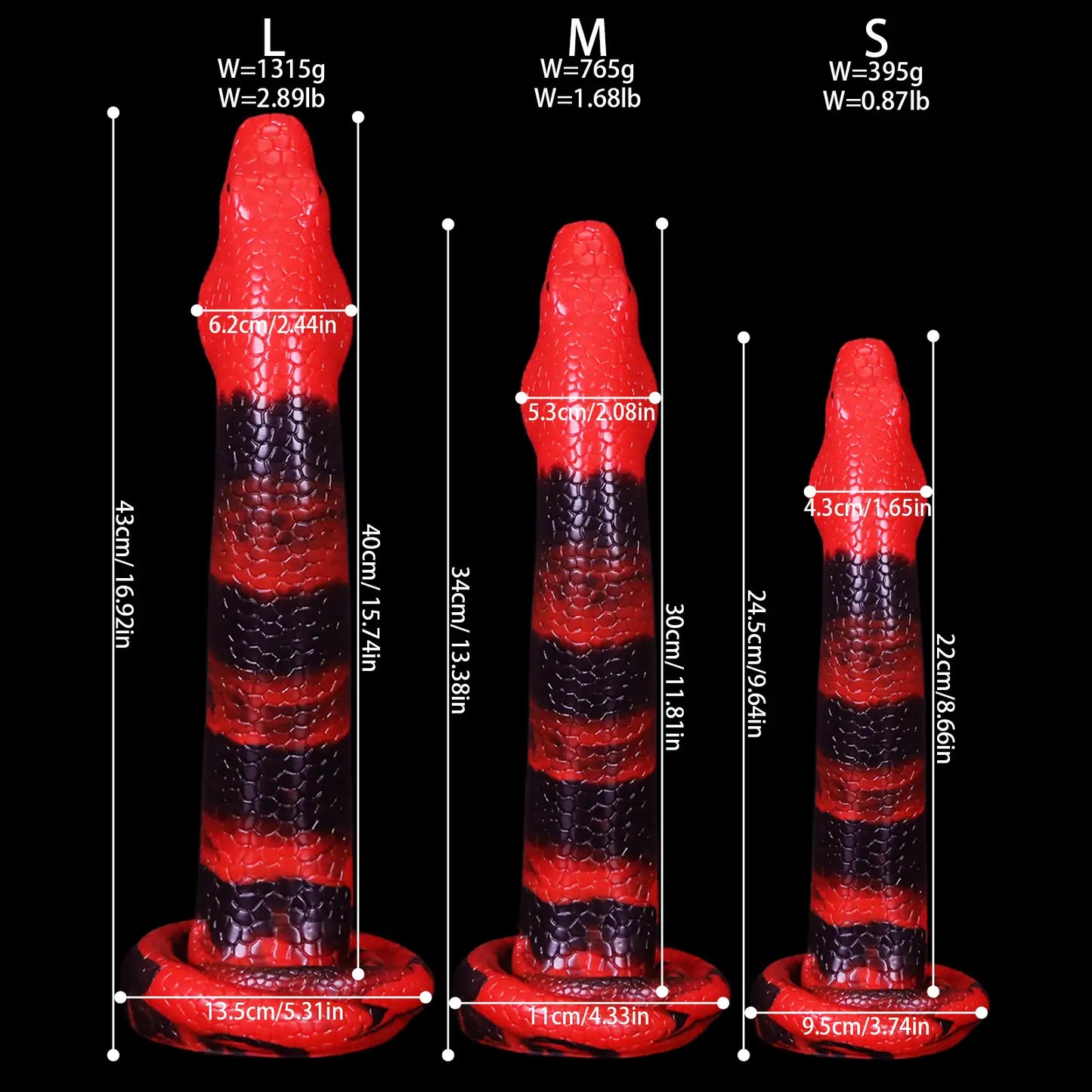 Cobra Dildo 9 Inches Fantasy Snake Toys