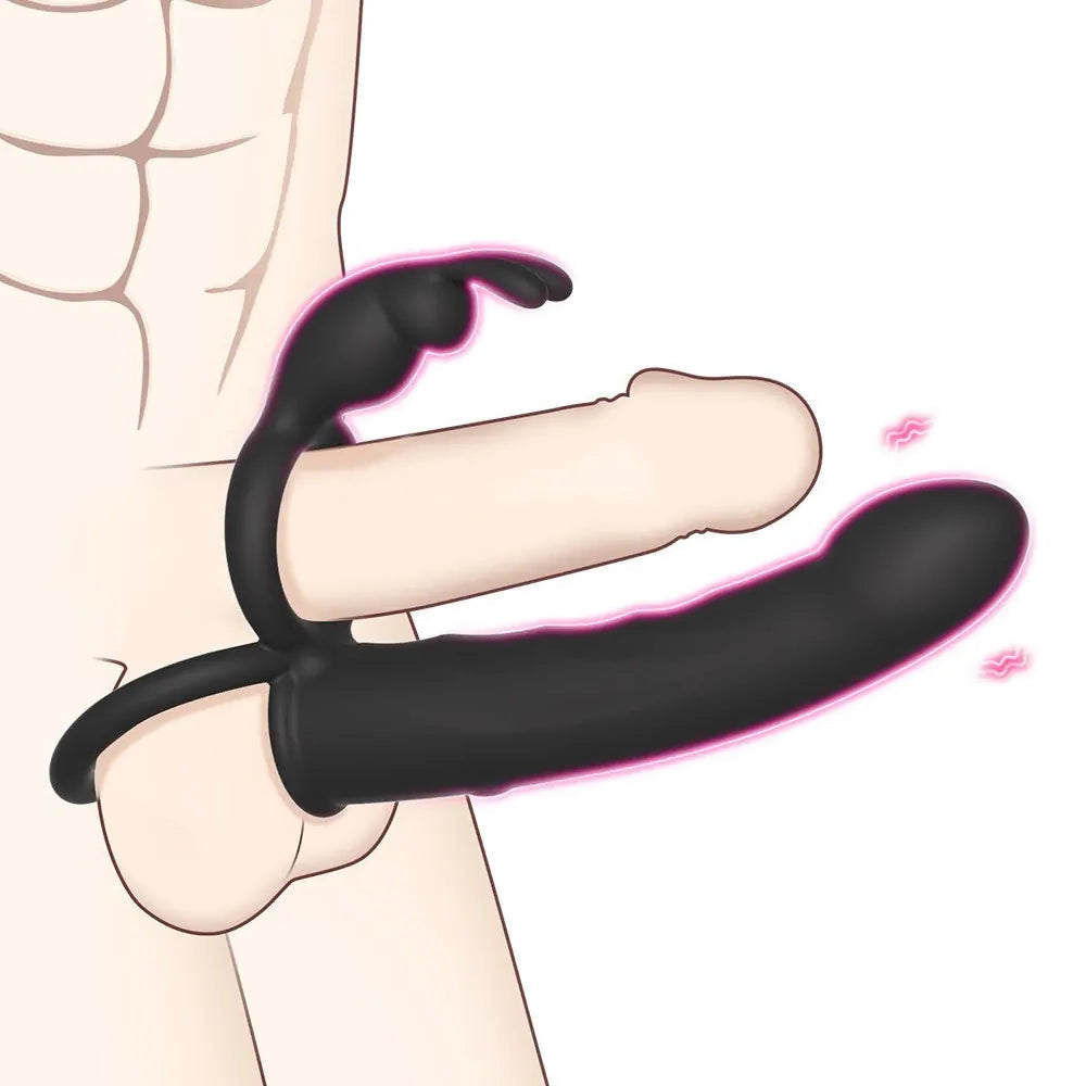 Cock Ring Dildo with 10 Vibration Modes