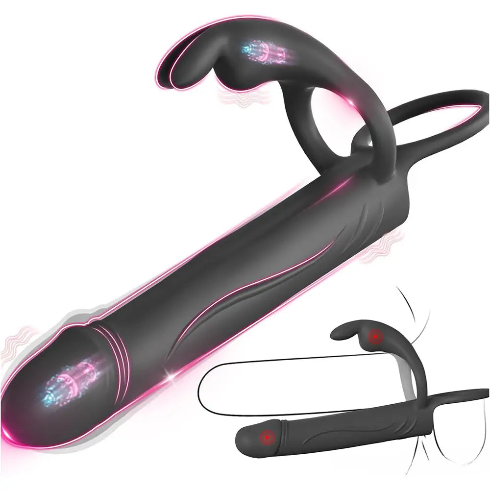 Cock Ring Dildo with 10 Vibration Modes