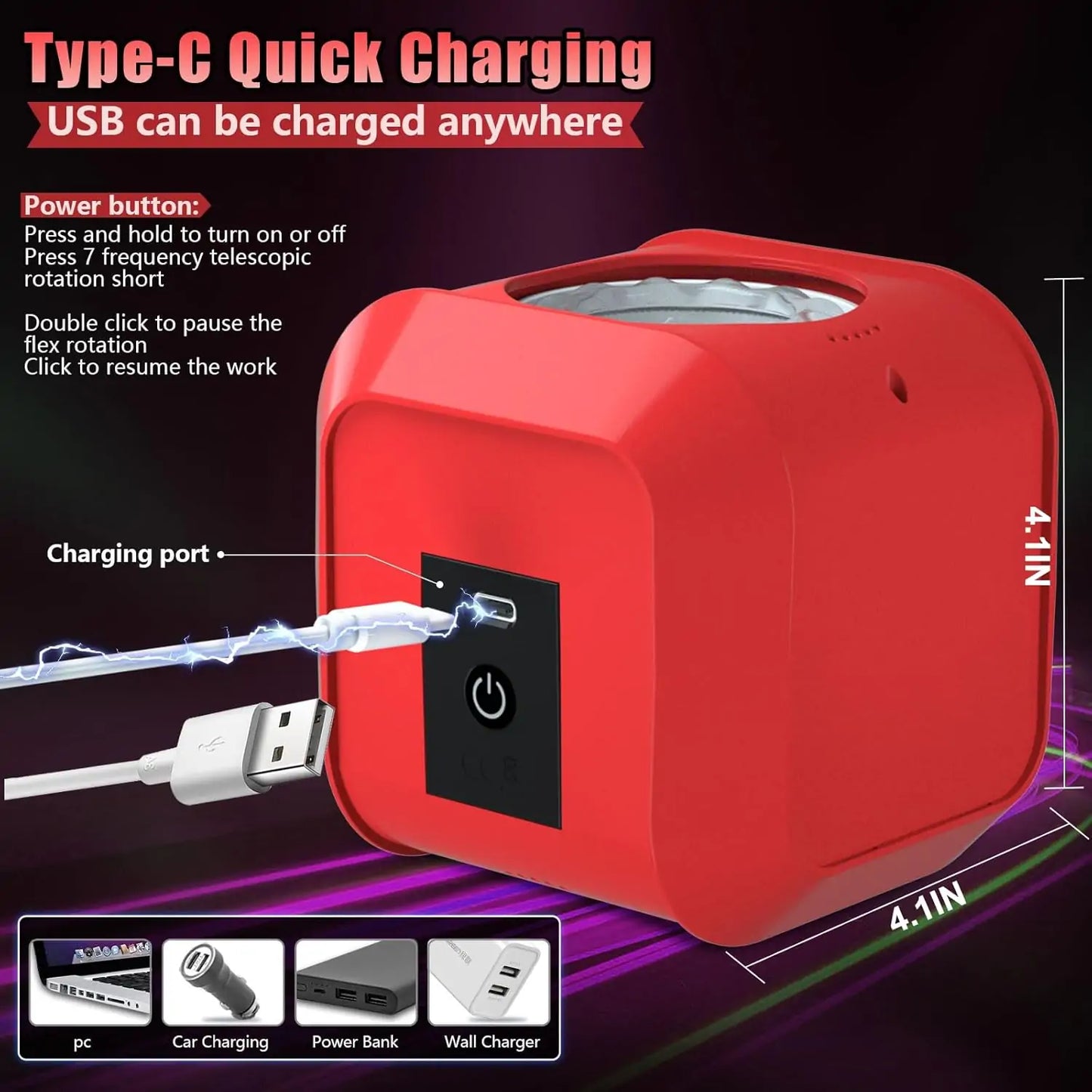 Concealed Rotating Cube Male Masturbators