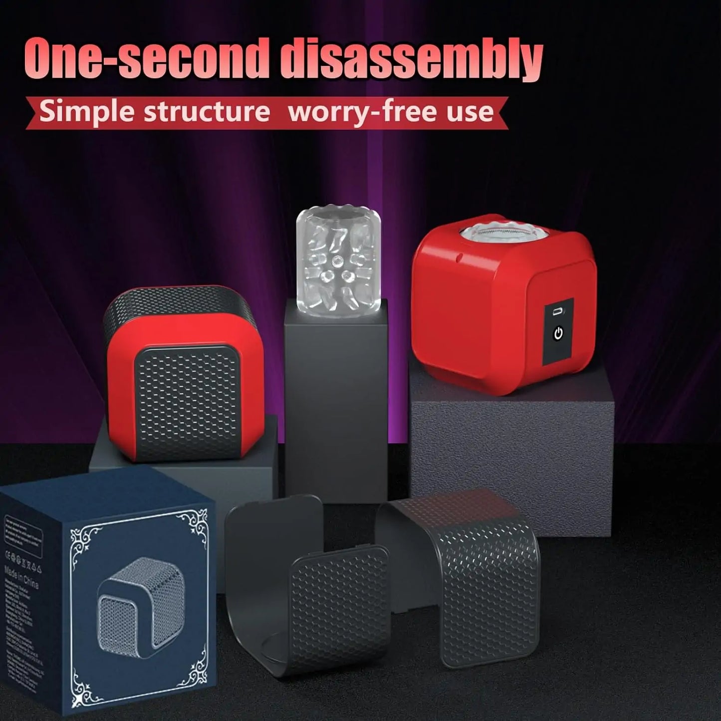 Concealed Rotating Cube Male Masturbators