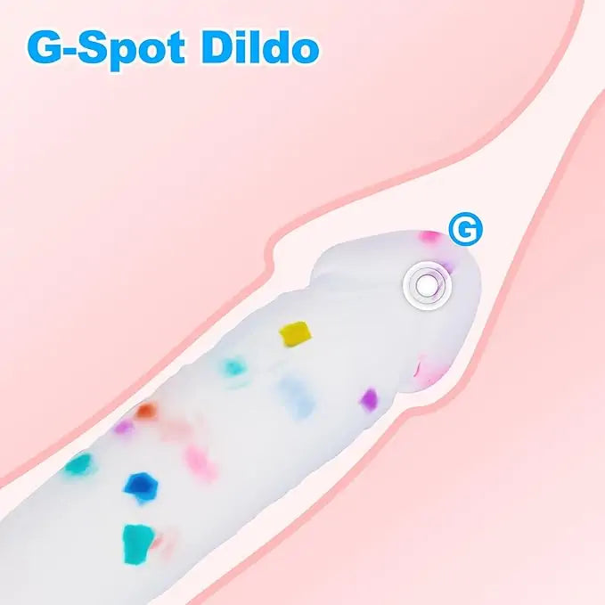 Confetti Strap On Realistic Dildo 6 Inches