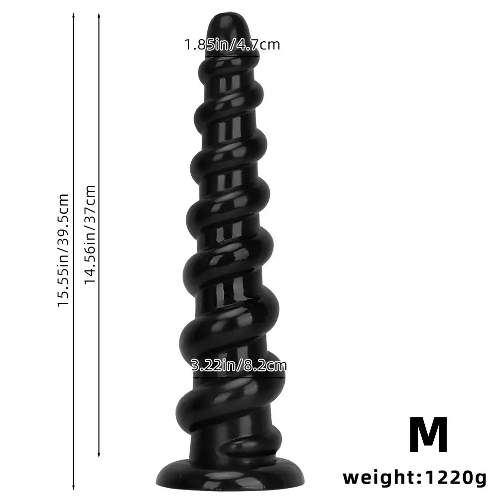Corkscrew Dildo - Spiral Fantasy Toy 5 Size
