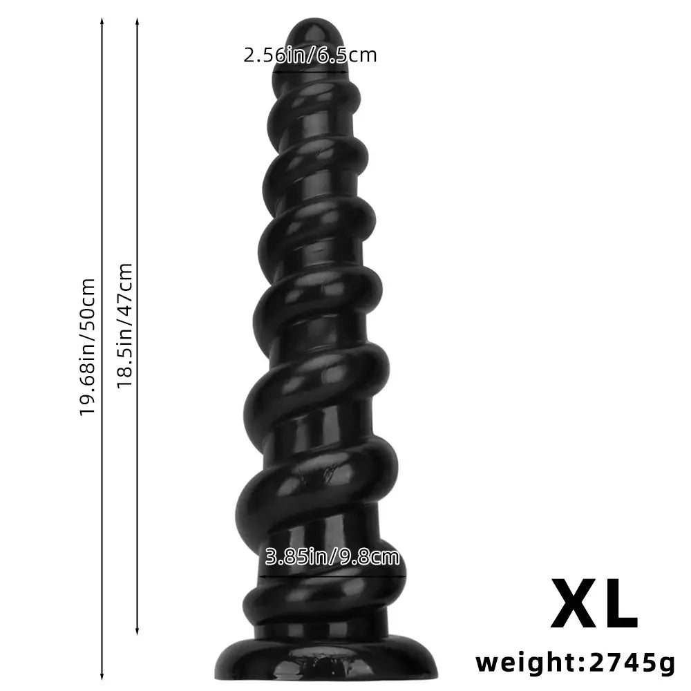 Corkscrew Dildo - Spiral Fantasy Toy 5 Size