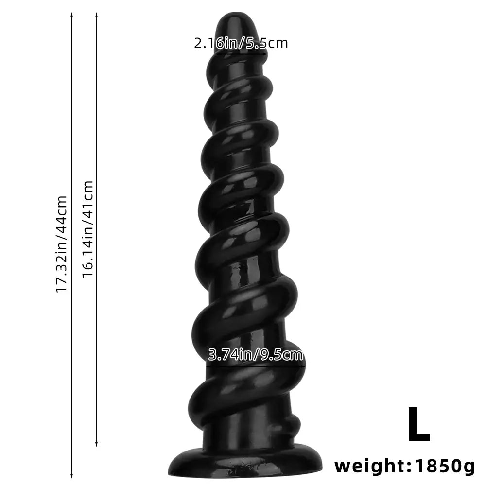 Corkscrew Dildo - Spiral Fantasy Toy 5 Size
