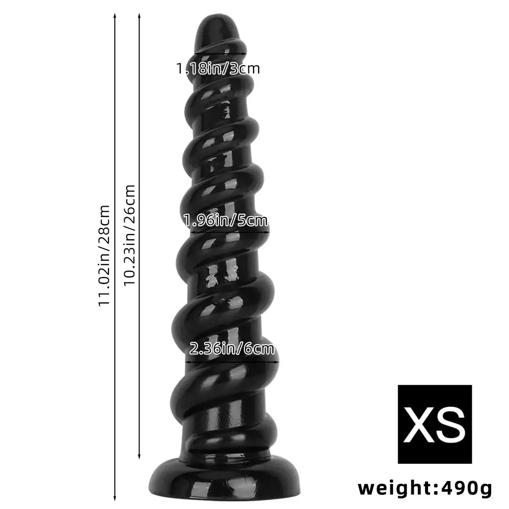 Corkscrew Dildo - Spiral Fantasy Toy 5 Size