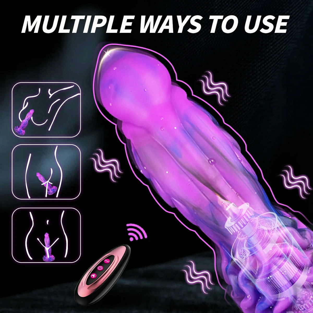 Cosmic Alien Thrusting Vibrator Dildo 9.4 Inches