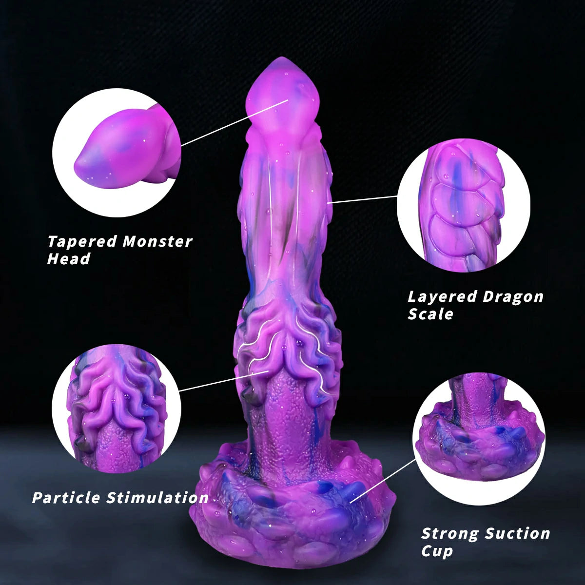 Cosmic Alien Thrusting Vibrator Dildo 9.4 Inches