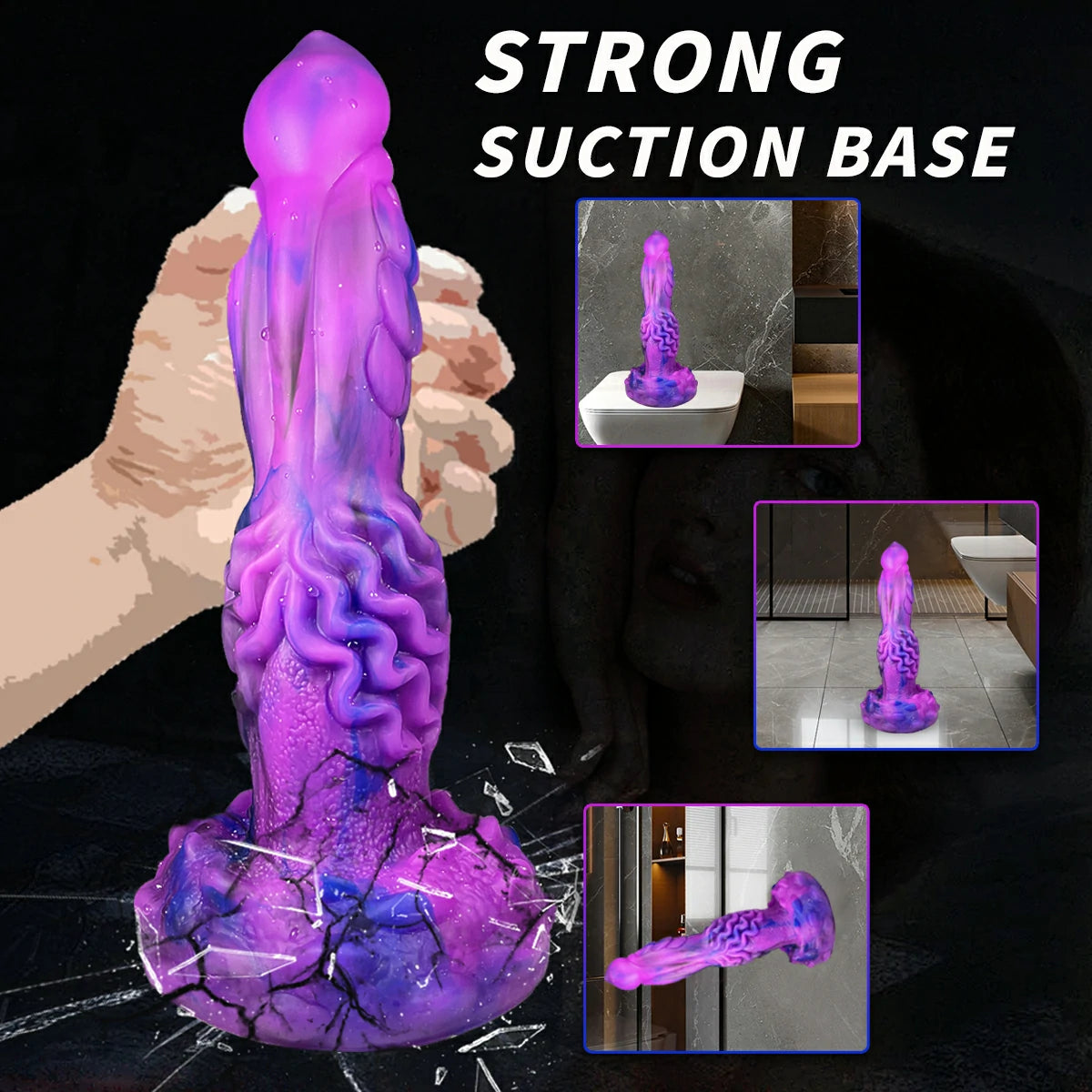 Cosmic Alien Thrusting Vibrator Dildo 9.4 Inches