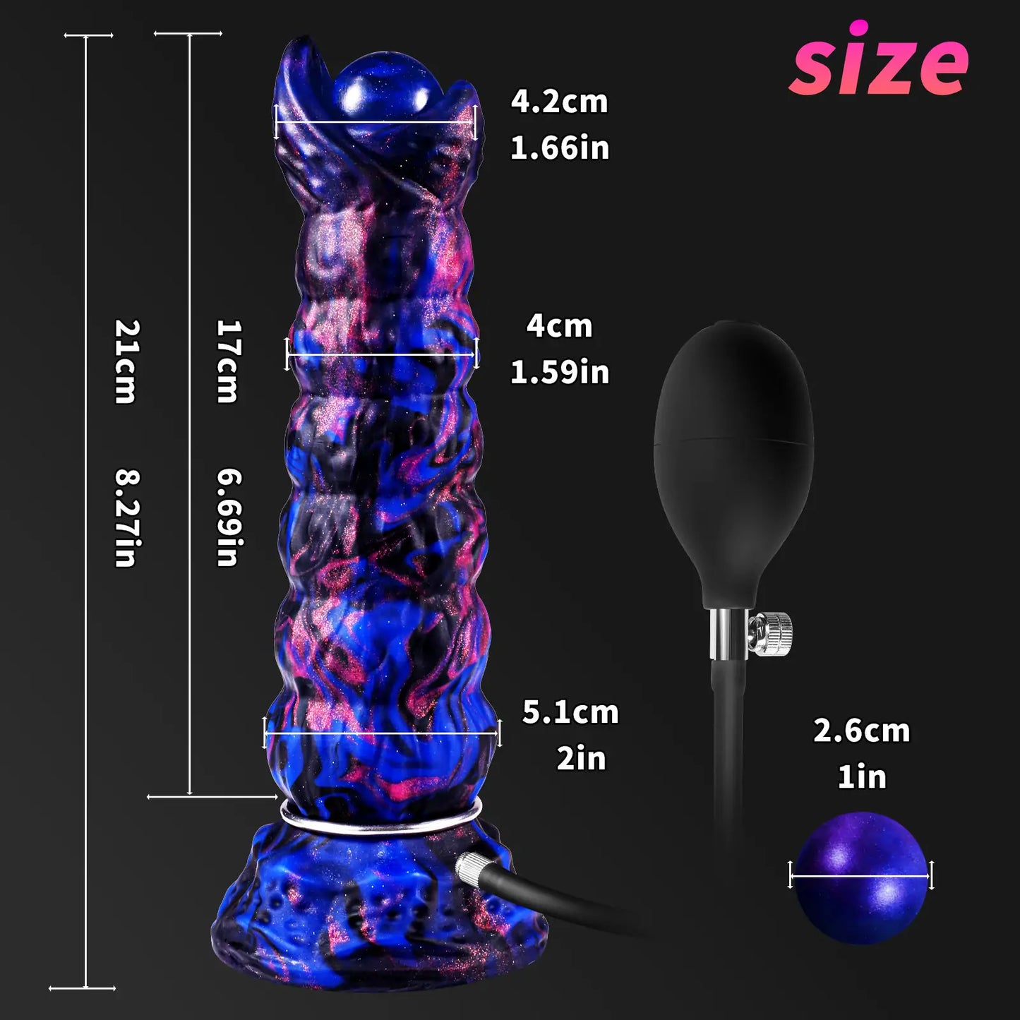 Cosmic Monster Fantasy Ovipositor Dildo 8.2 Inches
