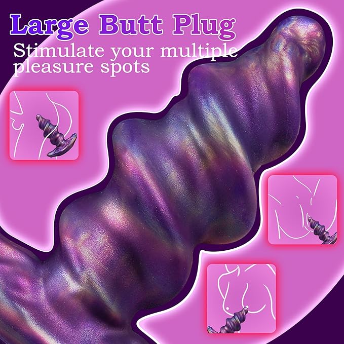 Cosmic Spiral Silicone Butt Plug