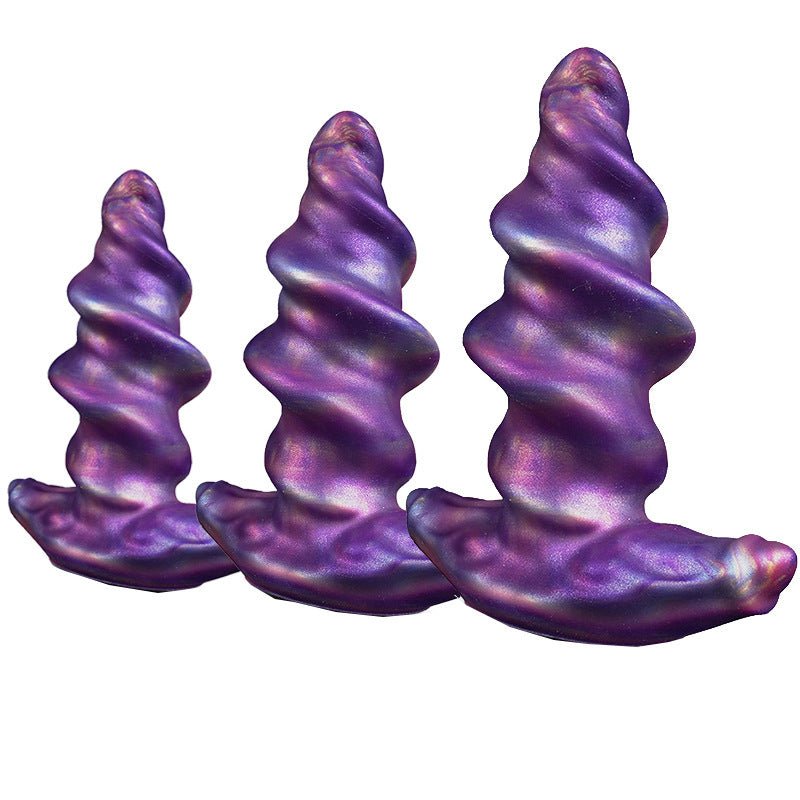Cosmic Spiral Silicone Butt Plug