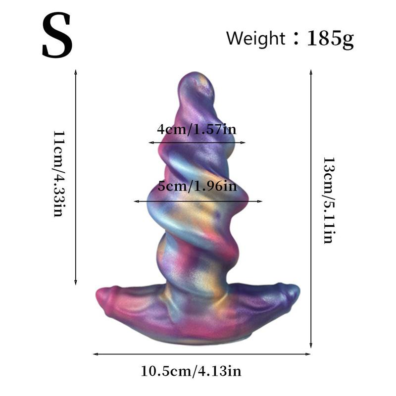 Cosmic Spiral Silicone Butt Plug