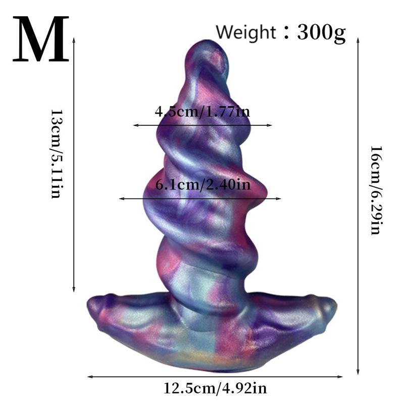 Cosmic Spiral Silicone Butt Plug