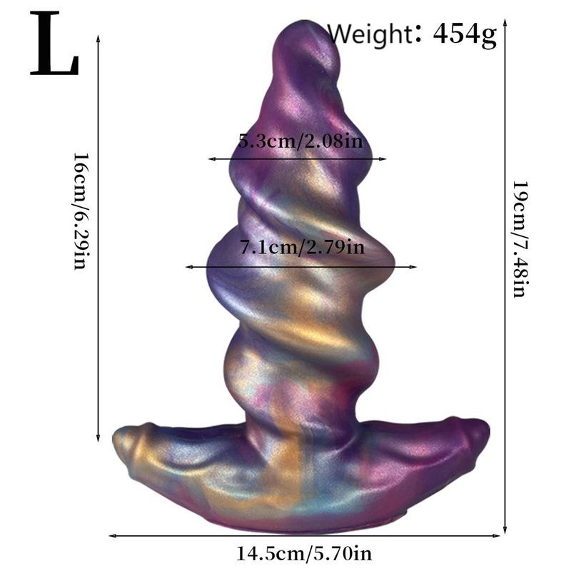 Cosmic Spiral Silicone Butt Plug