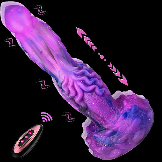 Cosmic Alien Thrusting Vibrator Dildo 9.4 Inches