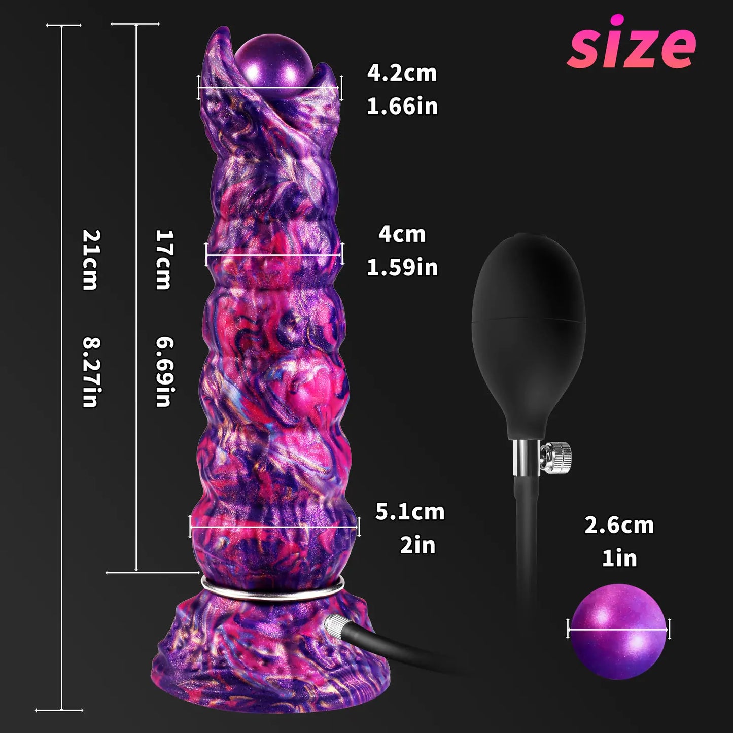 Cosmic Monster Fantasy Ovipositor Dildo 8.2 Inches