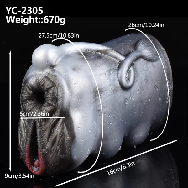 Cow Realistic Animal Vagina Dual Tunnel