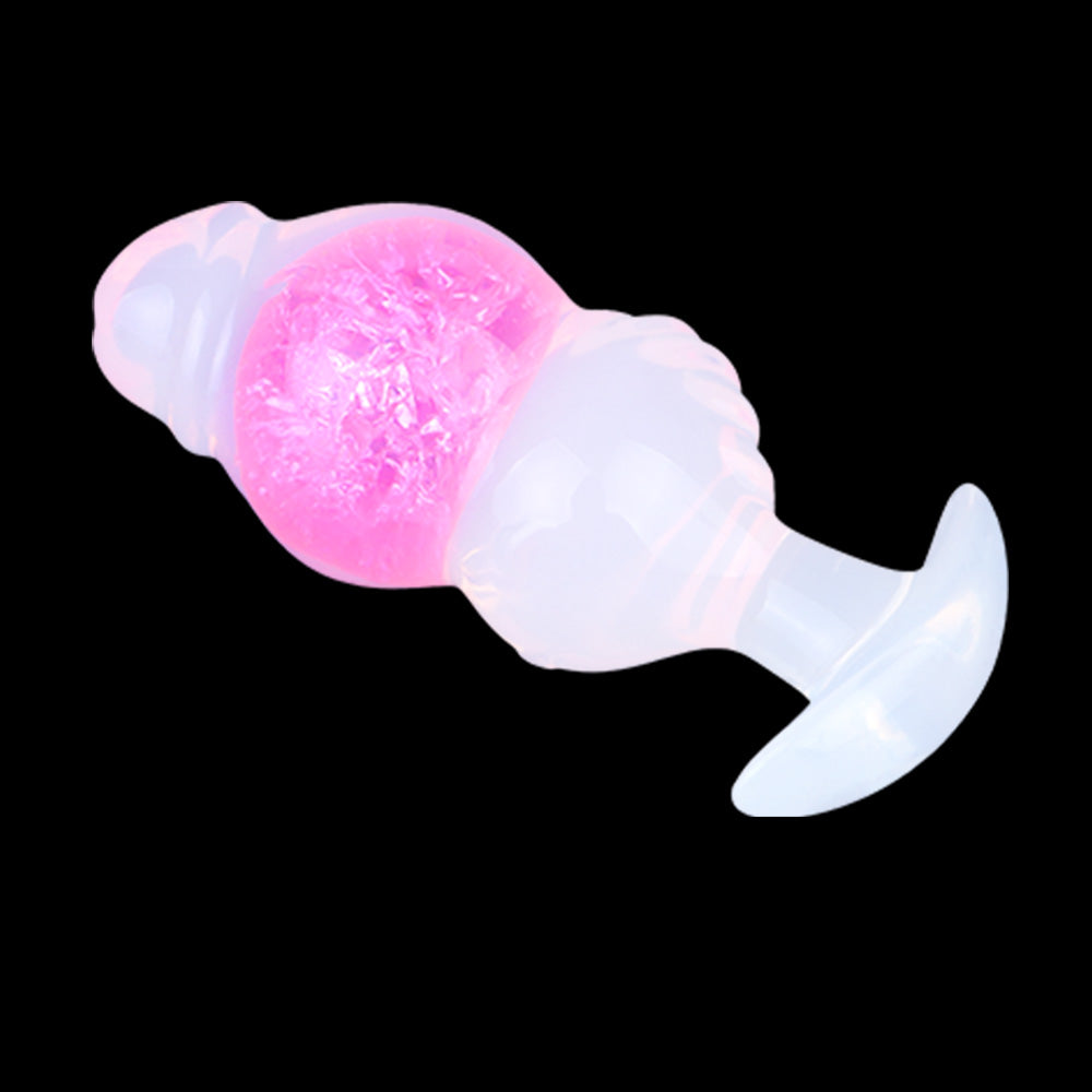 Crystal Glow Anal Beads Plug – 5.6 Inches