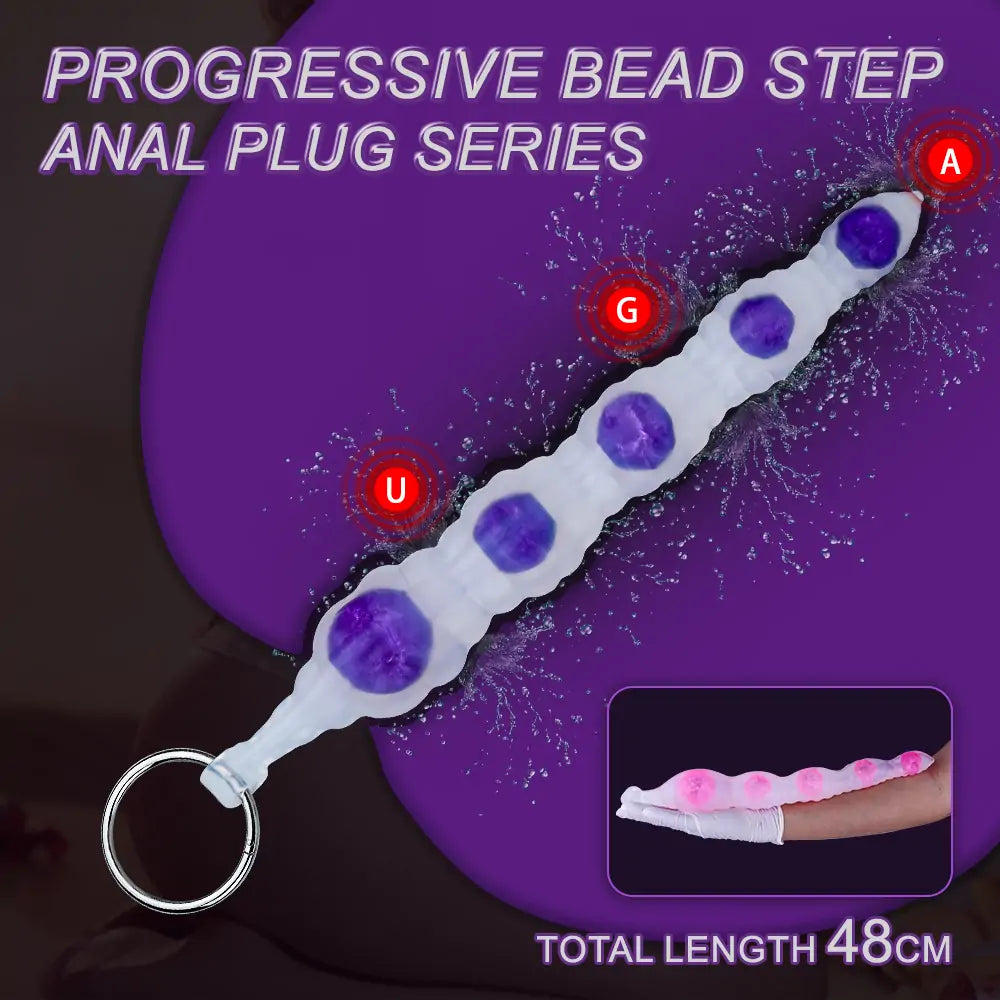 Crystal Tentacle Beaded Butt Plug