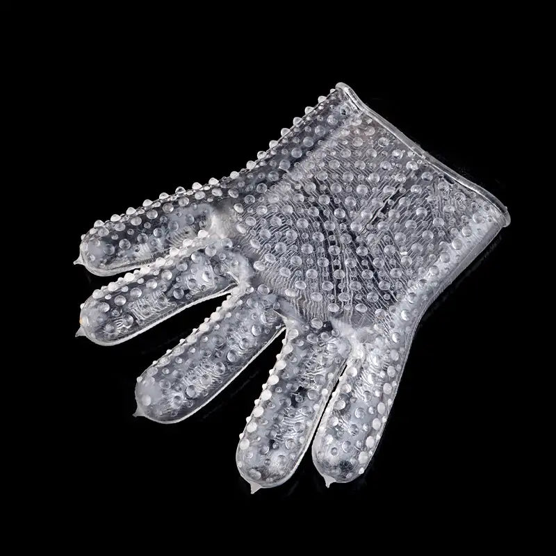 Crystal – Ribbed Transparent Fisting Gloves