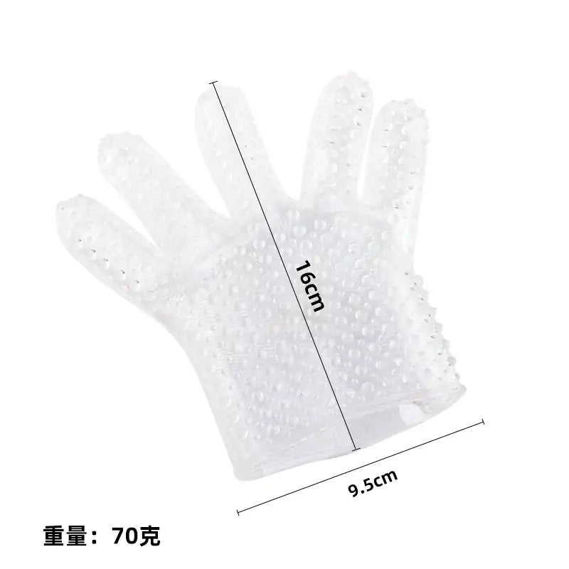 Crystal – Ribbed Transparent Fisting Gloves