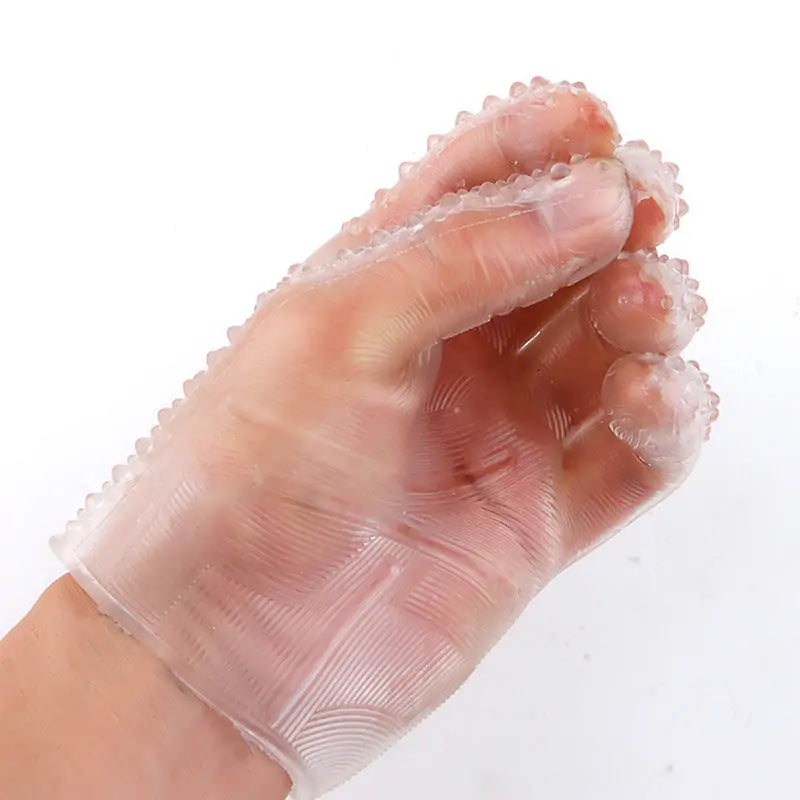 Crystal – Ribbed Transparent Fisting Gloves